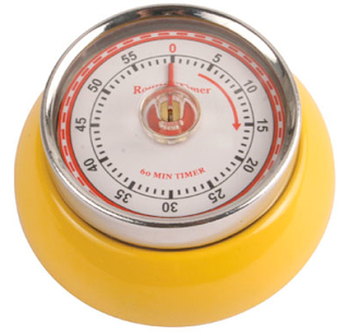 magnetic retro-looking timer, yellow