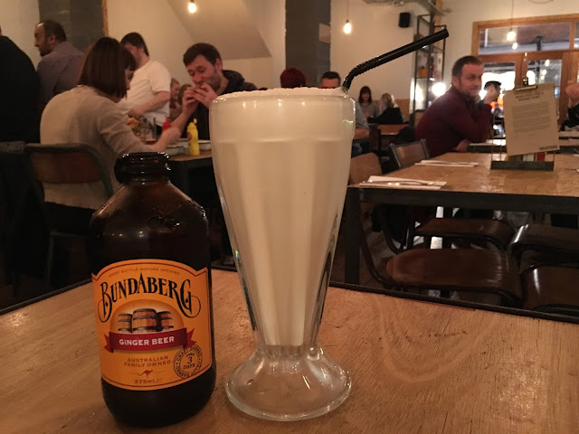 Bundaberg ginger beer and milkshake