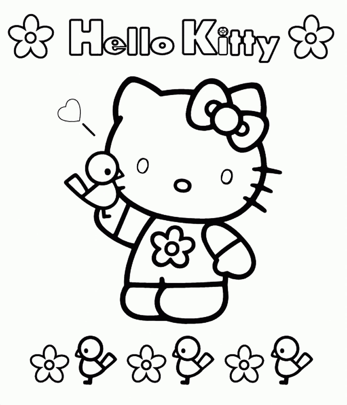 Desenhos da Hello Kitty para pintar, colorir, imprimir! Moldes e riscos Hello Kitty