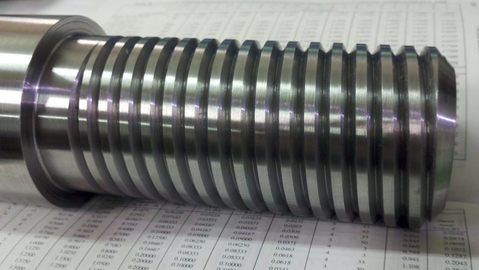 sine 11.4 deg DoubleLead Thread Milltronics CNC Lathe