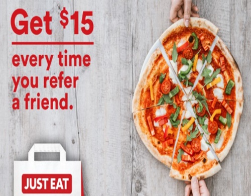 JustEat Free $15 Refer a Friend