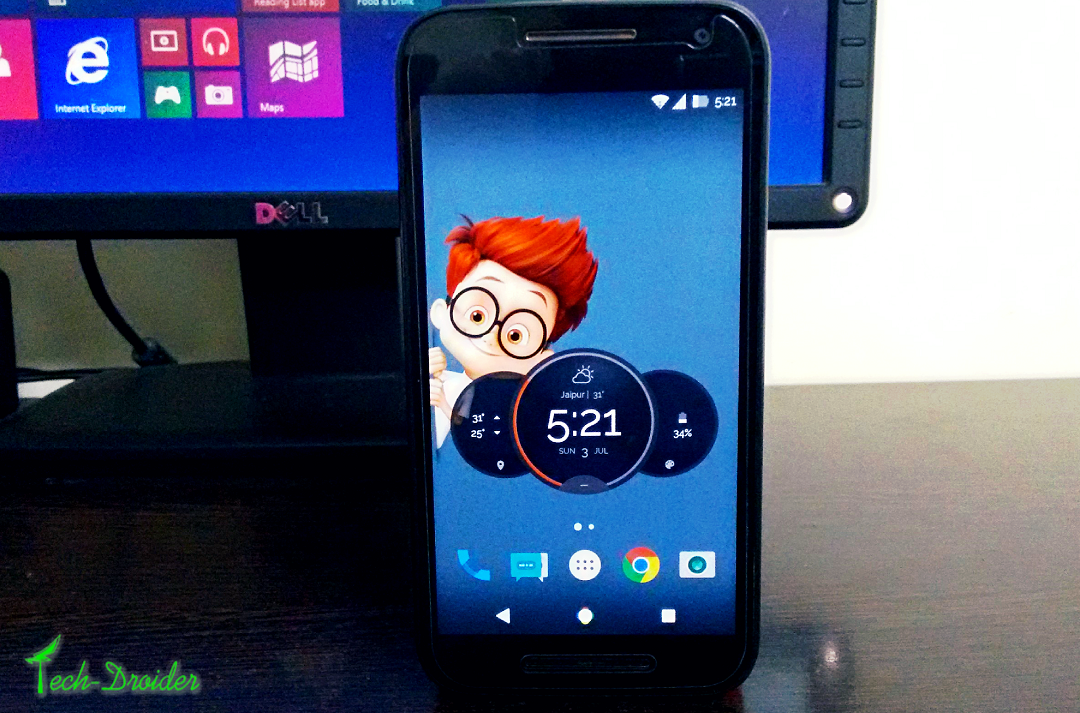 Moto Z TimeWeatherBattery Widget for other Motorola Devices