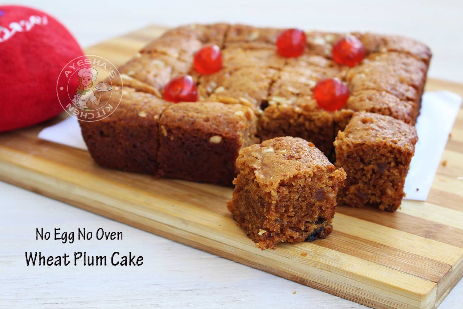 WHEAT PLUM CAKE No Oven No Egg No Maida Plum Cake recipe