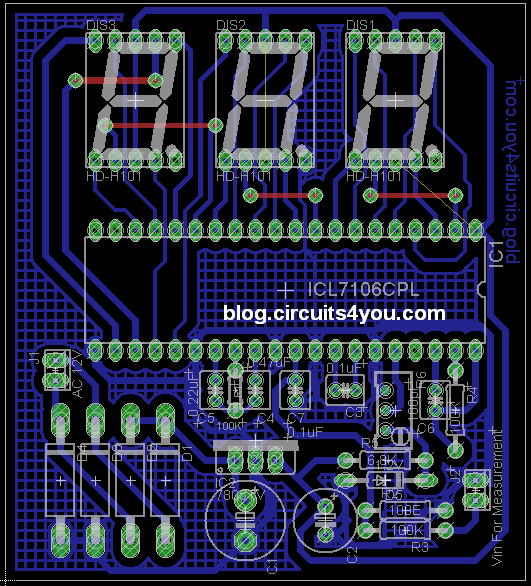 ICL7107 Digital Voltmeter