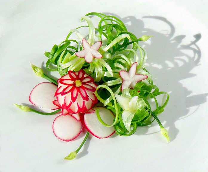 The Tower of Babel How to carve vegetables into a Bouquet of Flowers