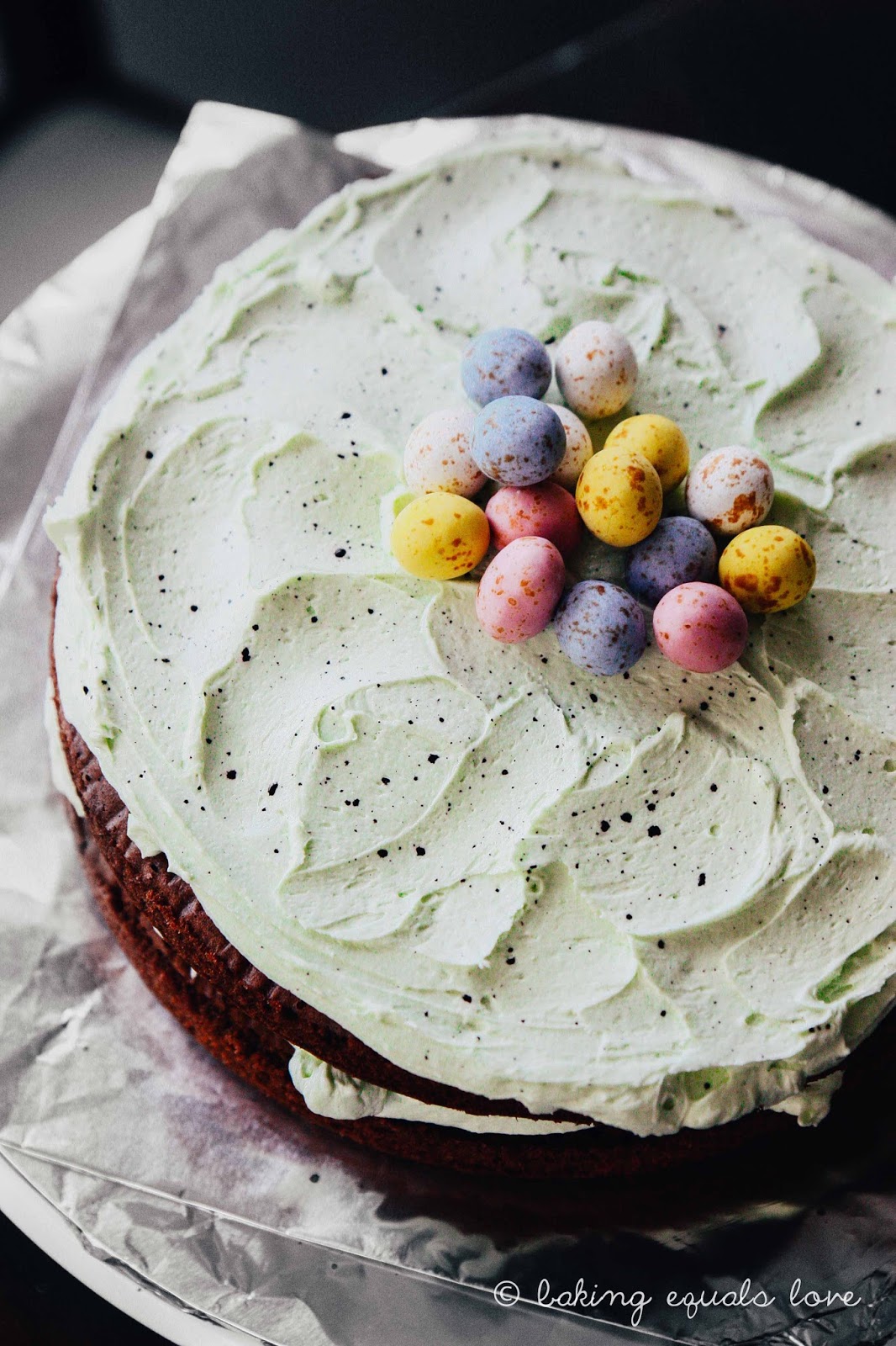 baking = love: Speckled Easter Egg Cake: Chocolate cake with whipped ...