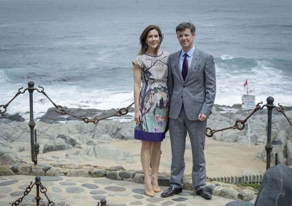 Crown Prince Frederick and Crown Princess Mary visit the former house of Chilean poet Pablo Neruda at Isla Negra