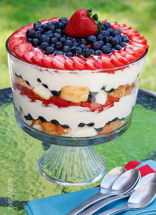 Red, White and Blueberry Trifle | Skinnytaste