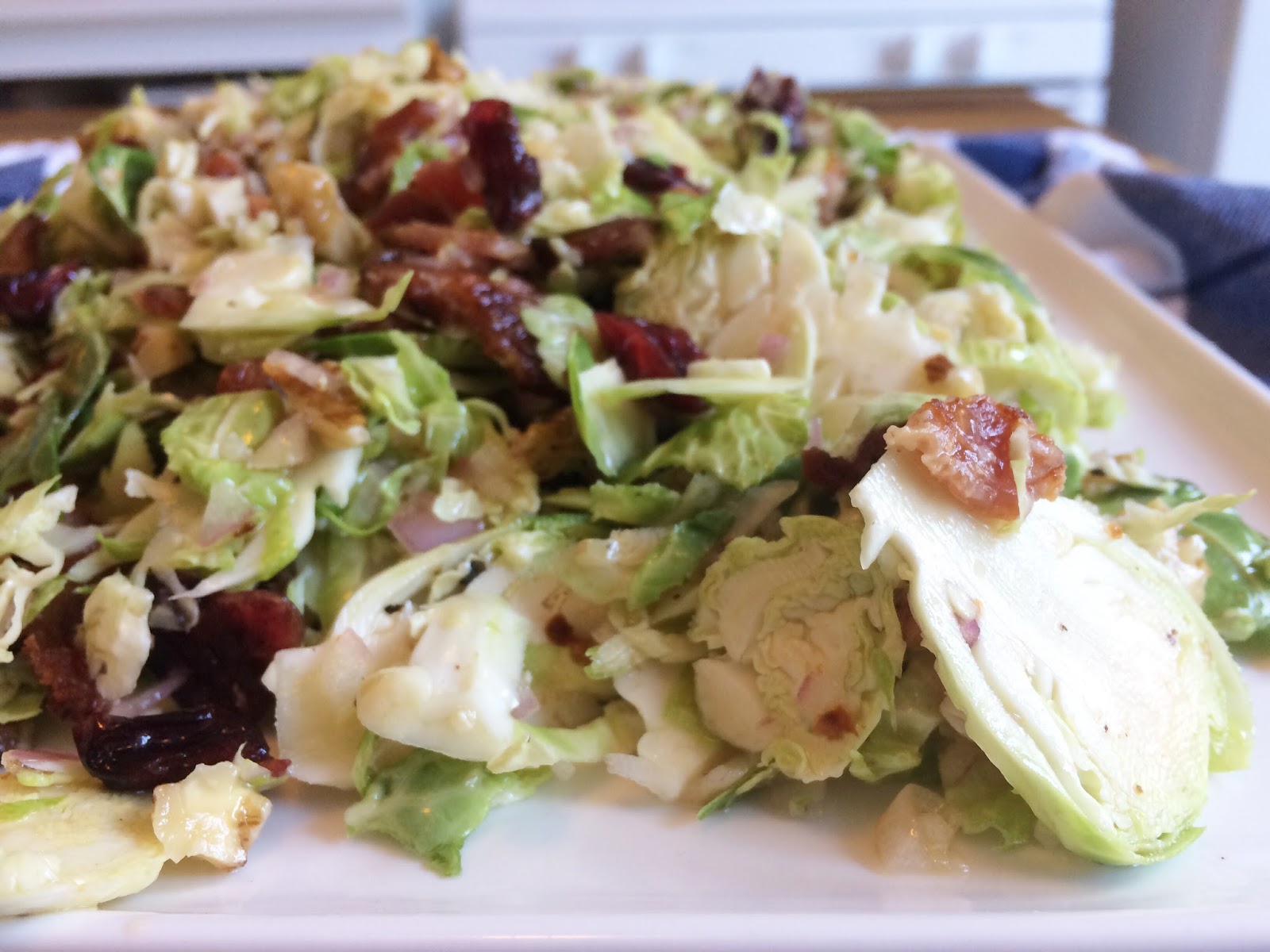 Just A Darling Life Brussel Sprout and Bacon Salad with an Orange