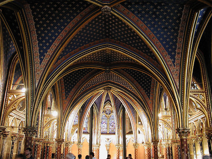 Sainte-Chapelle: capela baixa era para os domésticos