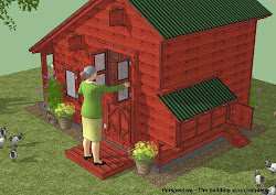 chicken coop plans dog construction cb100 combo insulated building completed perspective