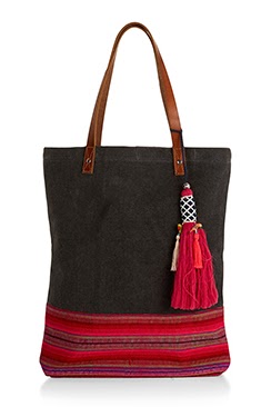 Accessorize Rio Woven Leather Handle Shopper Bag