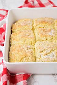These mile high biscuits are so soft and fluffy, and ready in about 30 minutes. They're the perfect complement to soups or stews, and so delicious!