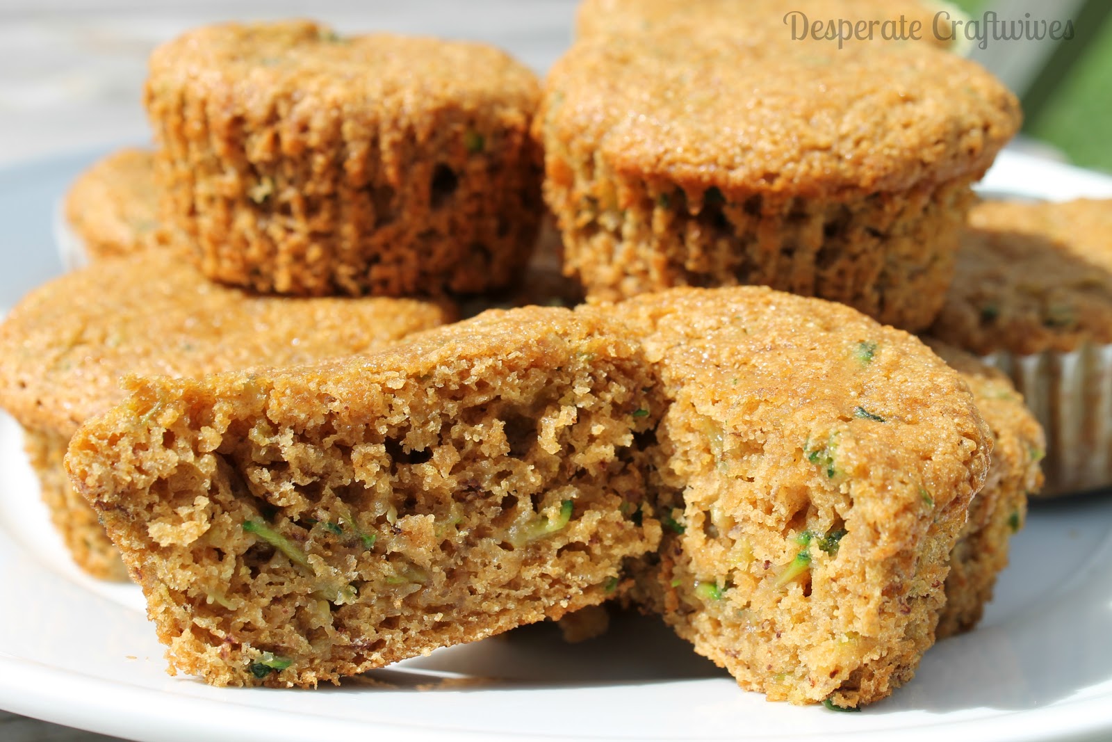 Desperate Craftwives Low Fat Vegan Zucchini Muffins