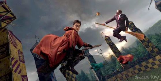 Mugabe playing quidditch with Harry Potter Mugabe playing quidditch with Harry Potter via geniushowto.blogspot.com #MugabeFalls memes