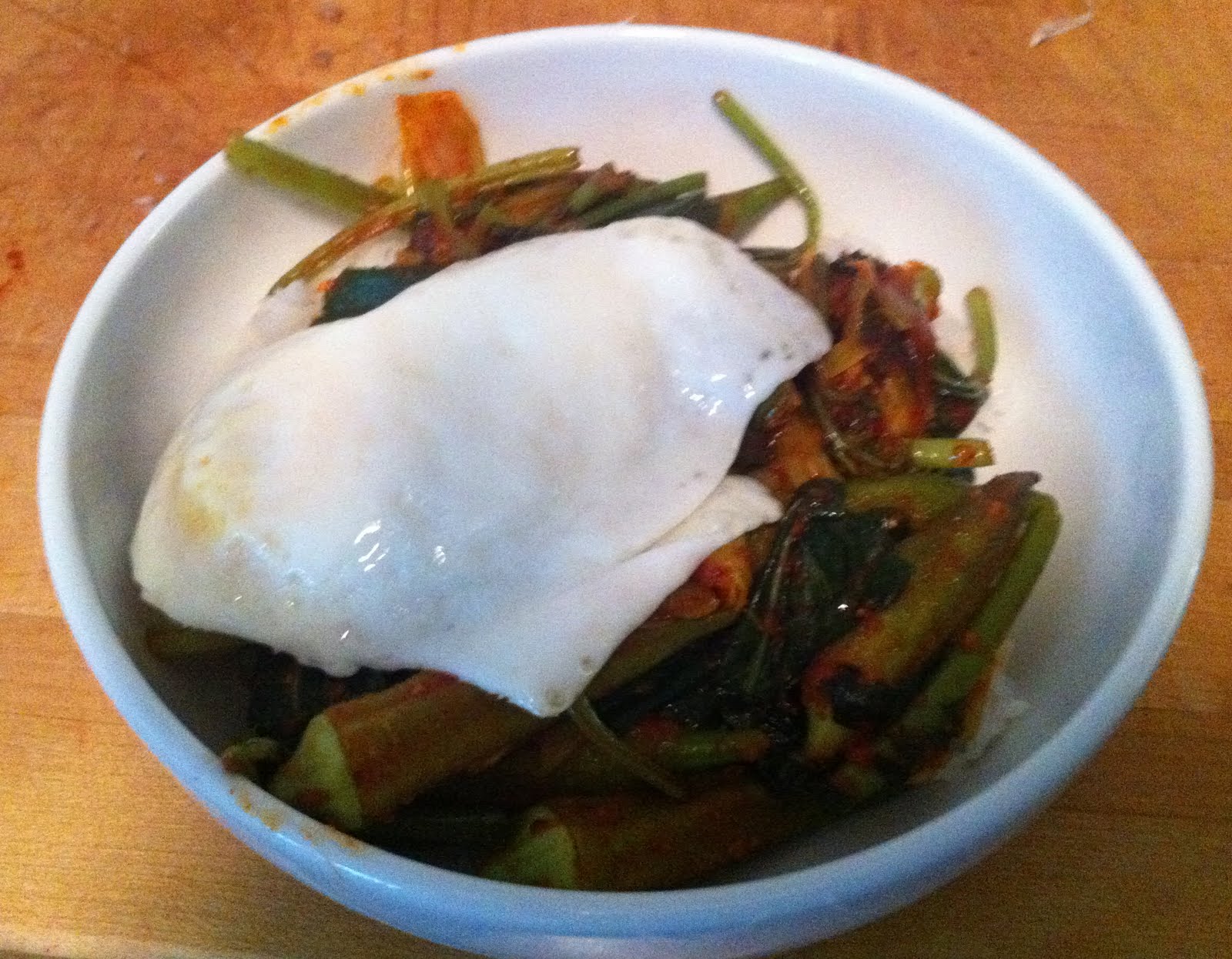 Experimental Kimchi Creole Fusion Kimchi with Okra and Sweet Potato Greens