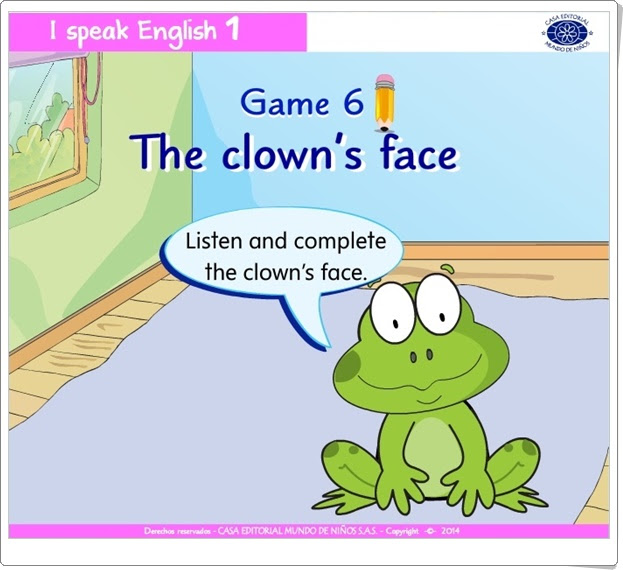 I speak English 1: "The clown's face" (Inglés de Educación Infantil)