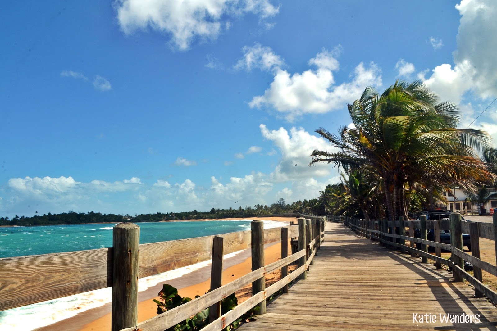 Katie Wanders Biking the Boardwalk Pinones, Puerto Rico