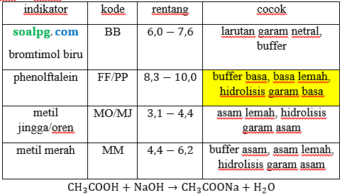 indikator garam terhidrolisis