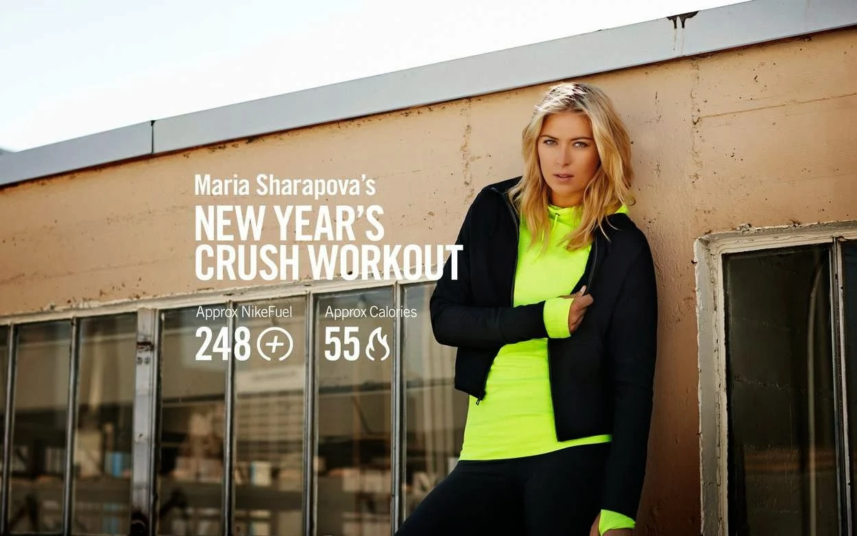 Nike 'New Year Crush' Campaign 2014 featuring Maria Sharapova