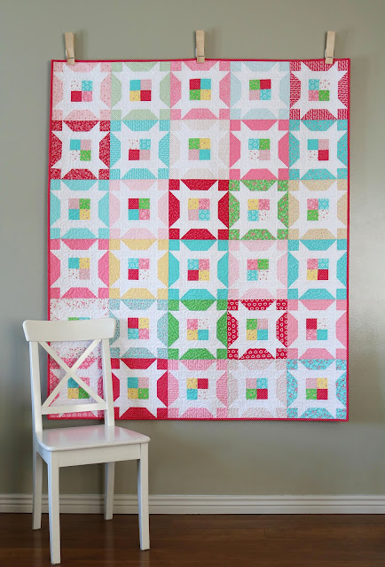 Little Miss quilt pattern - jelly roll or layer cake quilt pattern designed by Andy of A Bright Corner