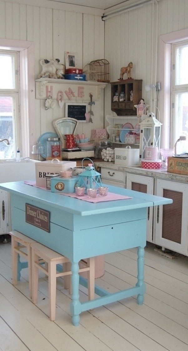 This Cheap Vintage Shabby Chic Style Kitchen Design and ...