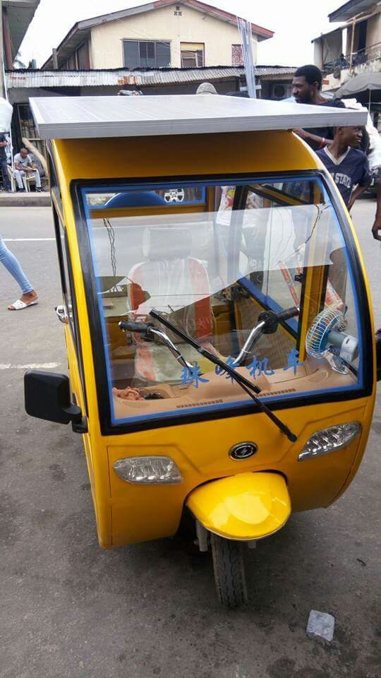 Meet This Tricycle (Keke) Powered by Solar System Made by a Nigerian