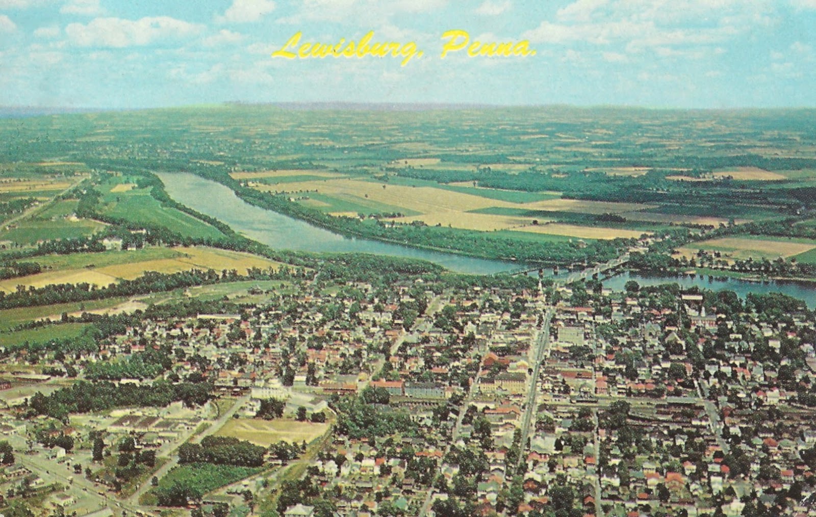 My Favorite Views Pennsylvania Lewisburg, Aerial View, 1969