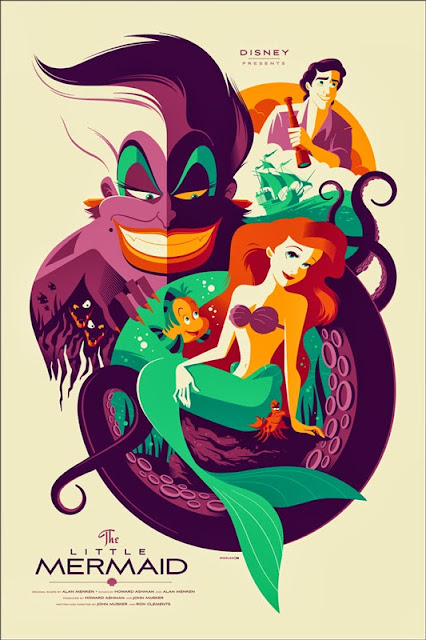The Little Mermaid Standard Edition Screen Print by Tom Whalen