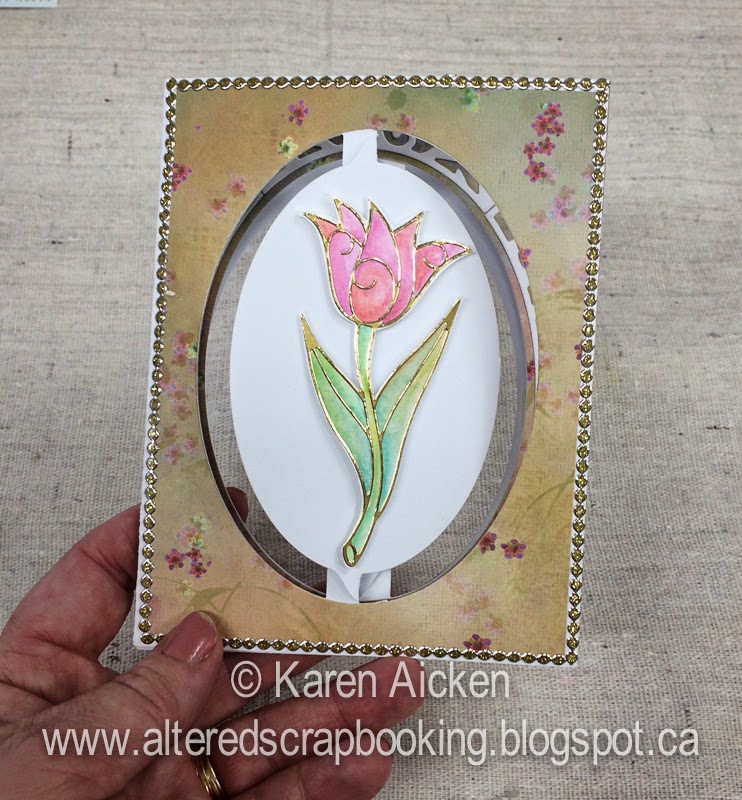 Altered Scrapbooking Tulip Oval Accordion Card