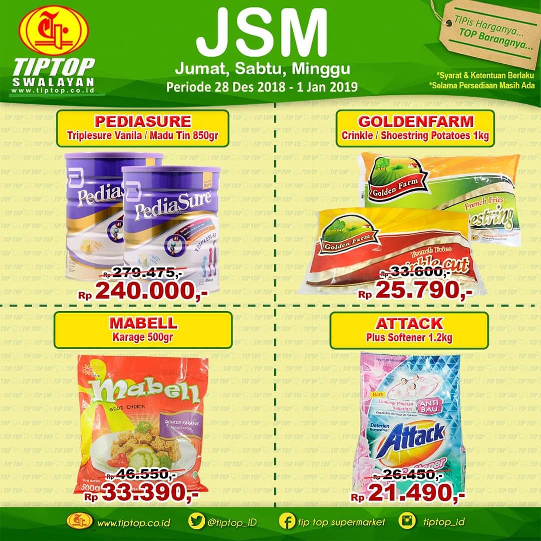 #TipTop - Promo Katalog JSM Periode 28 - 01 Jan 2018 #TipTop - Promo Katalog JSM Periode 28 - 01 Jan 2018