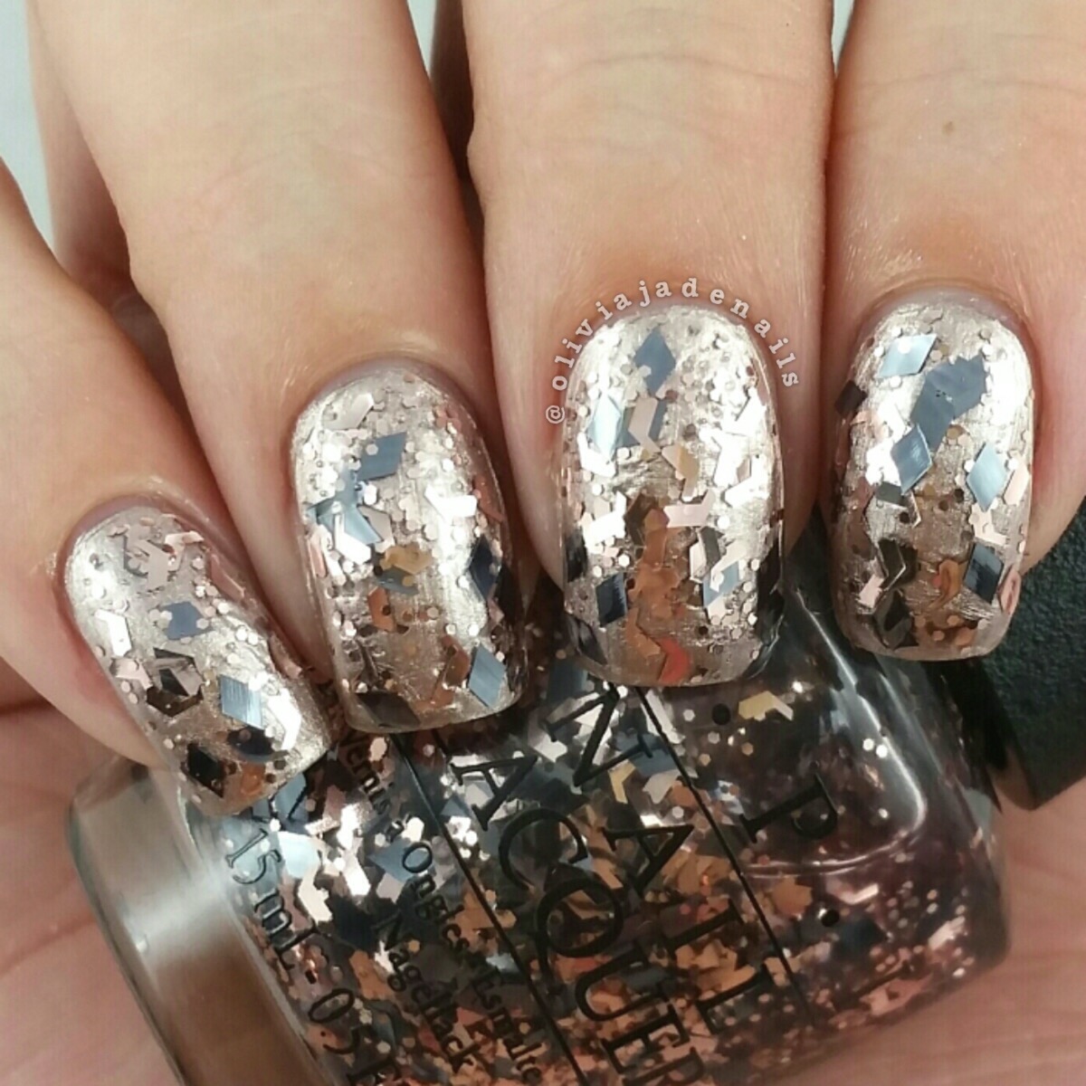 OPI Two Wrongs Don't Make A Meteorite swatched by Olivia Jade Nails