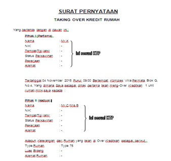 Contoh Surat Over Kredit Rumah Kpr Suratmenyuratnet
