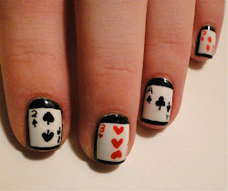 cards nail hand dominant painted left