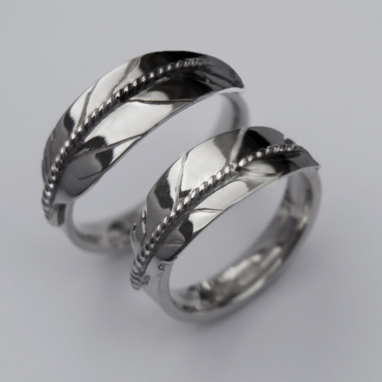 Ojibwe Style Silver Wedding Rings Gallery 2 Fisher Star Native Ojibwe Style Silver Wedding Rings Gallery 2