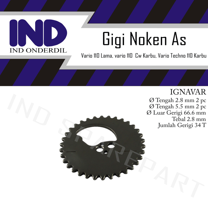 Gigi-Gear Sentrik-Teming-Rantai Keteng-Noken As Vario 110 Lama Karbu Kualitas Baik