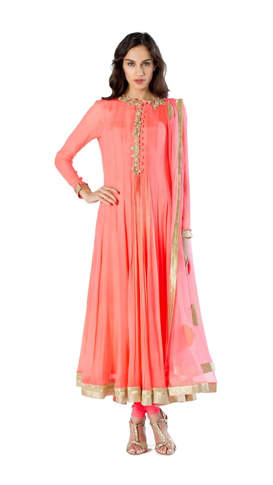 Fun Floral Long Length Anarkalis by Ridhi Mehra | Cheap Karen Millen