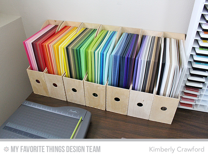 For the Love of Paper organization card stock, patterned paper, stencils