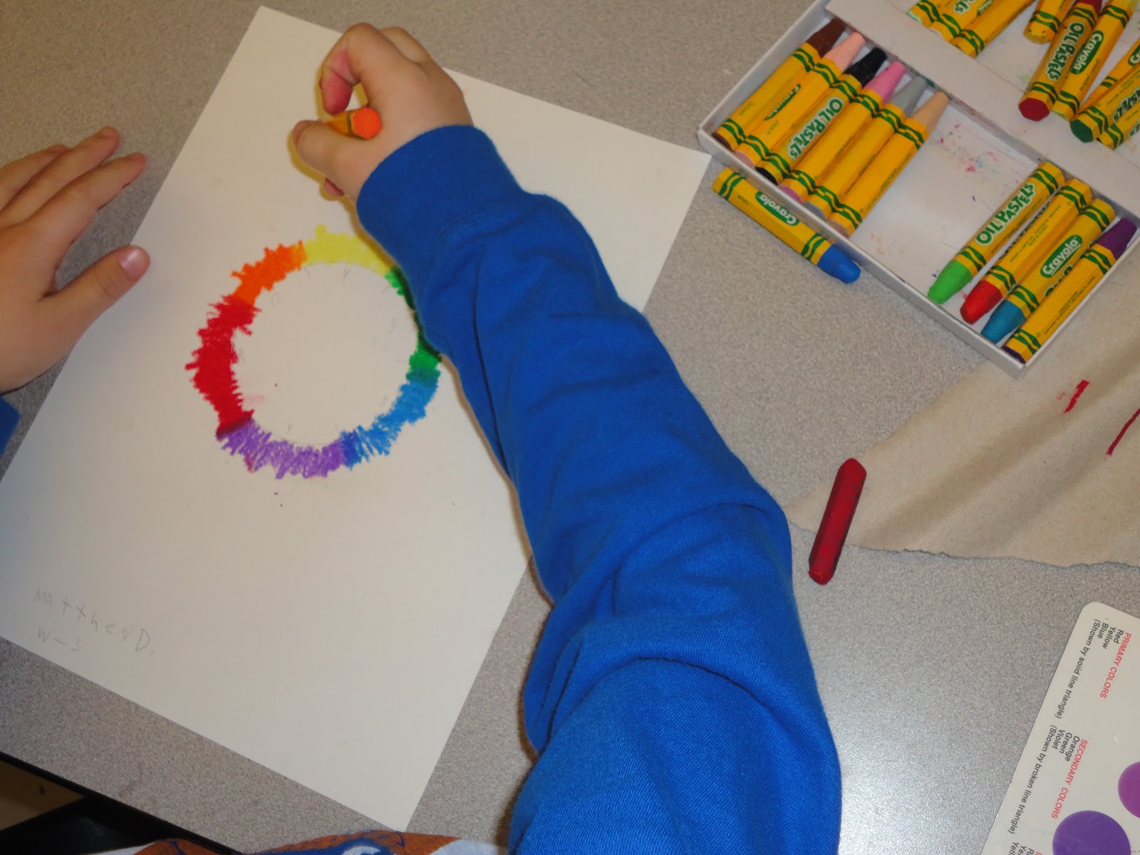 Mr Kantor's Classroom Oil Pastel Color Wheel