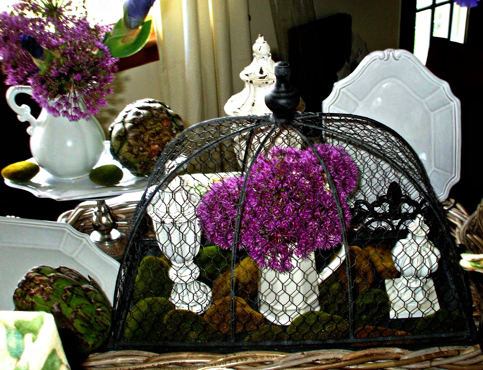 Garden Cloche Tablescape