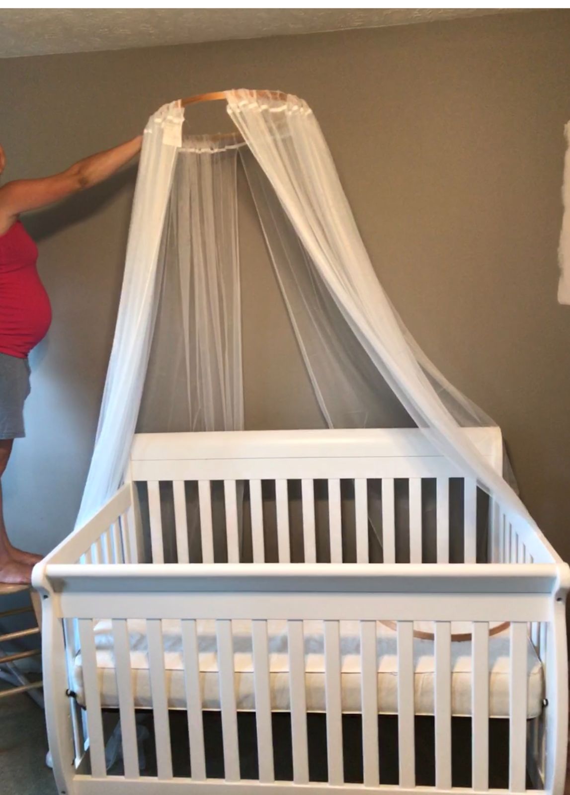 Nursery Makeover Part 2 Flower Crib Canopy DIY