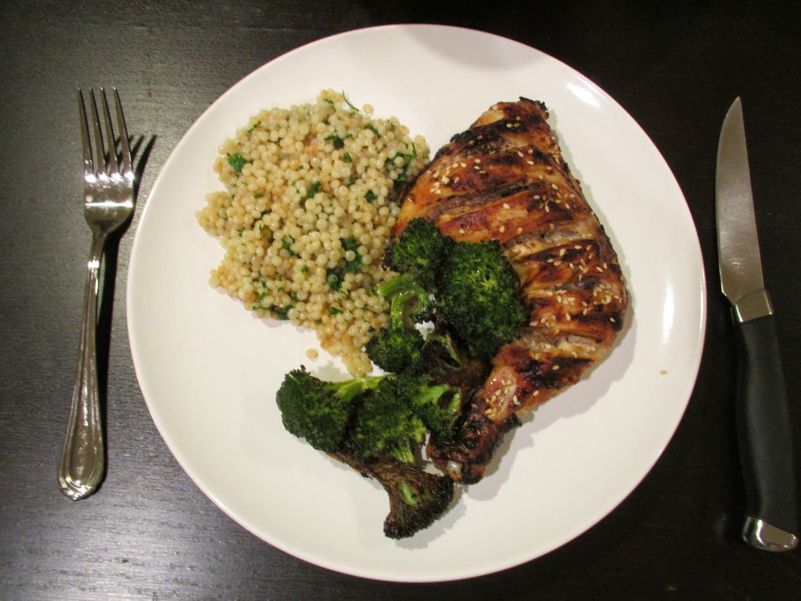 Actual Cooking Spicy Sesame Chicken & Couscous