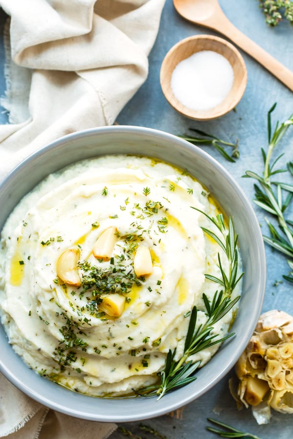 Roasted Garlic Mashed Cauliflower Recipe Roasted Garlic Mashed Cauliflower Recipe