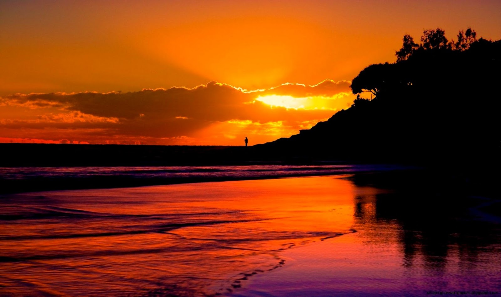 Beautiful Beach Sunset Landscape