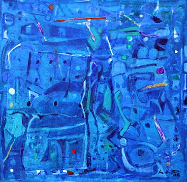 'Untitled' (blue abstract) by Achuthan Kudallur