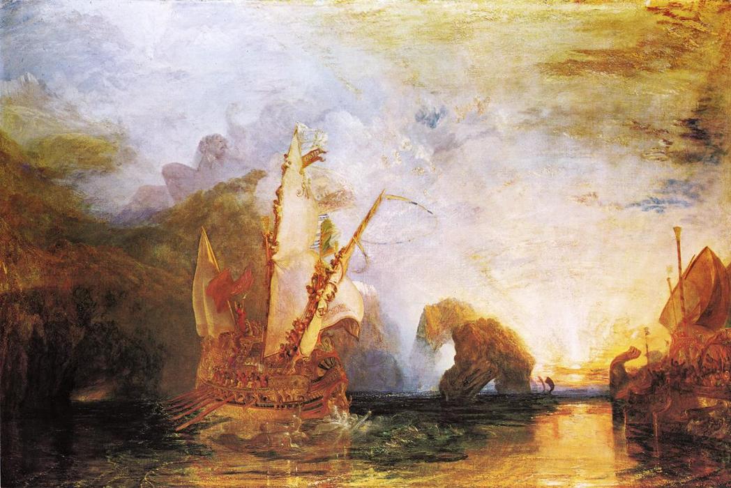 ''La odisea de Homero'', obra hecha por Joseph Mallord William Turner en 1829.