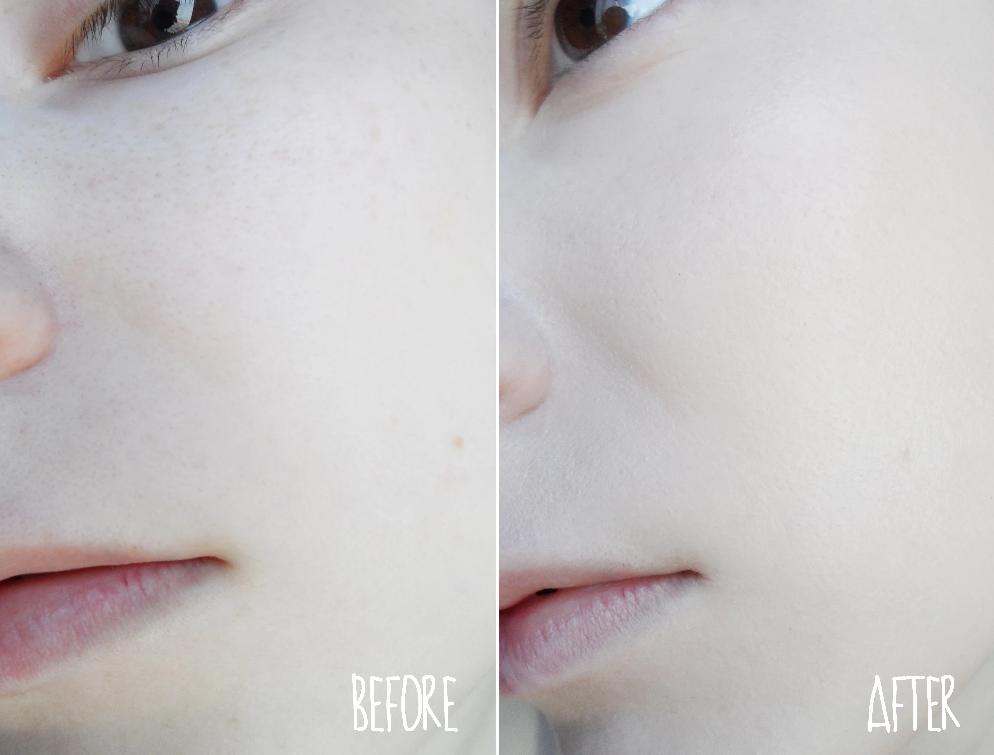 beauty review with close-up pictures, swatches and before/after demonstration on the skin of an affordable bb cream by blogger