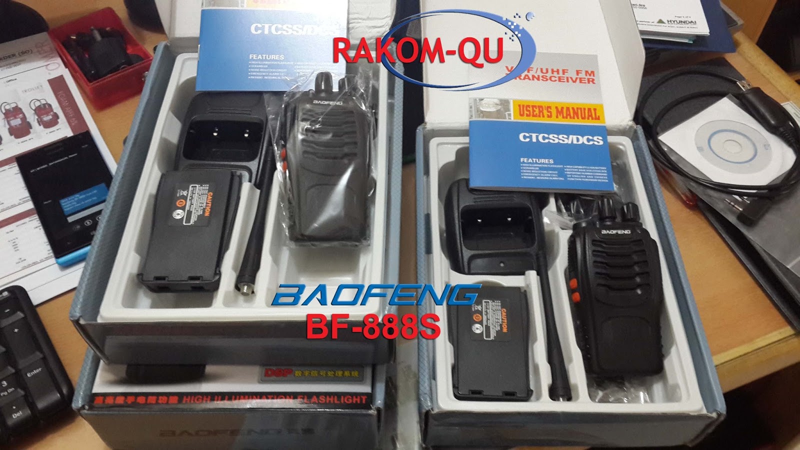 rakomqu HT Baofeng BF888S VHF/UHF FM Transceiver (16Channel)
