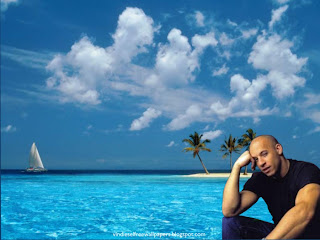 Desktop Wallpaper of actor Vin Diesel Thinking About New Action Movie Project at Blue Island Desktop Wallpaper.