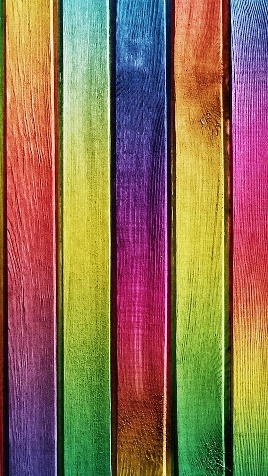Rainbow Color Wood Planks Background  Android Best Wallpaper